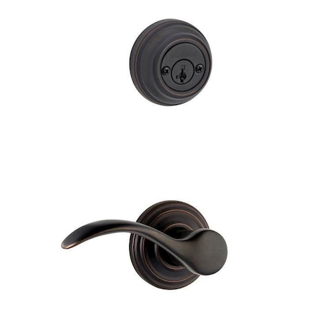 Kwikset Pembroke Lever Interior Double Cylinder Handleset Trim 967PML-RH-11P-SMT